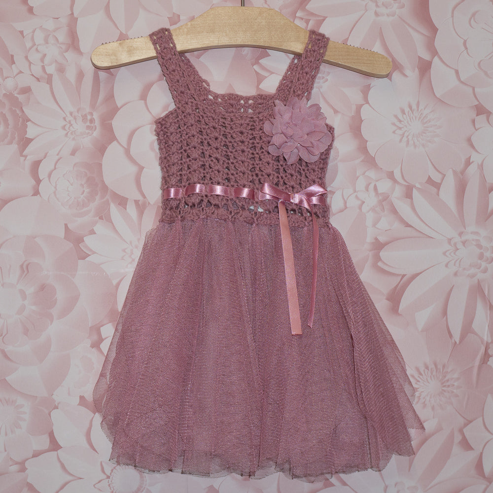 Crochet & Tulle Dress Size 0-6m
