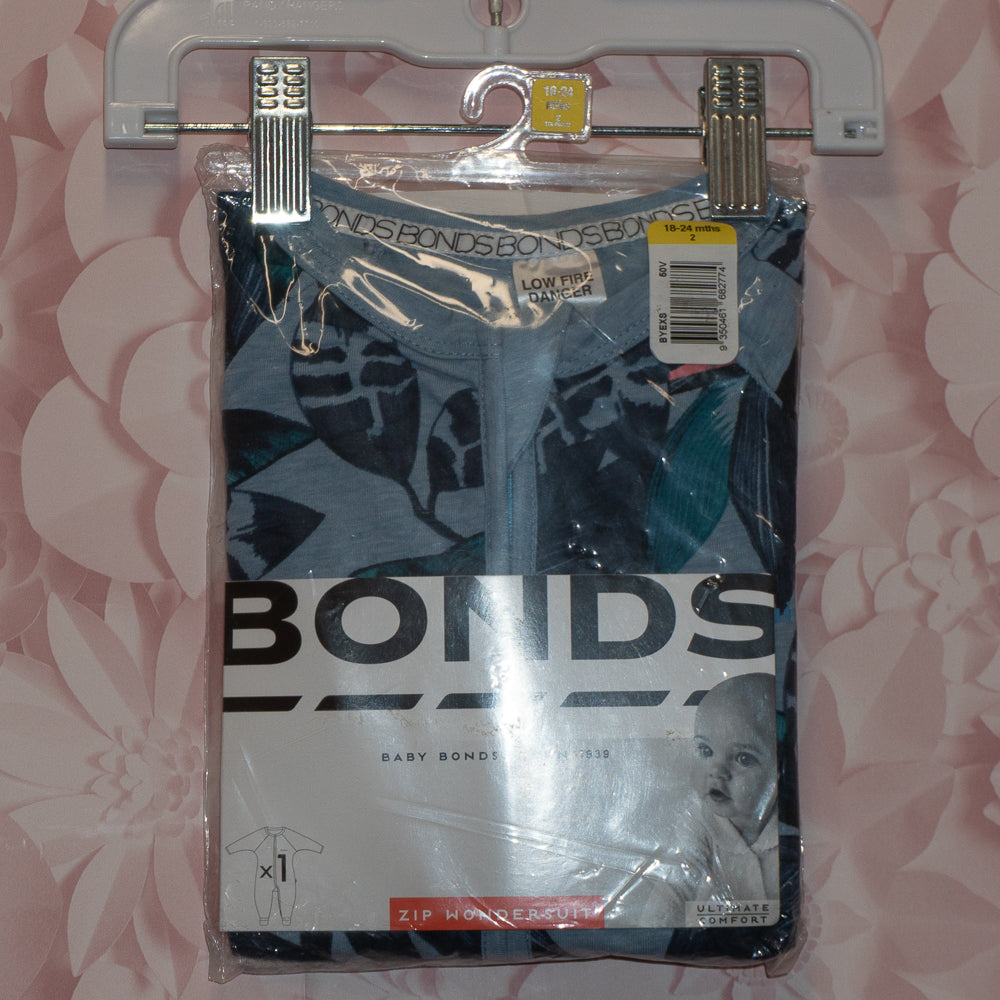 New Blue Leafy Bonds Wondersuit Size 18-24m