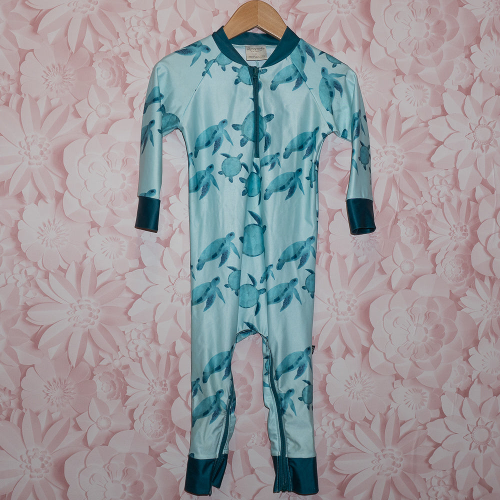 Sea Turtle Full-Coverage Swimsuit Size 2T