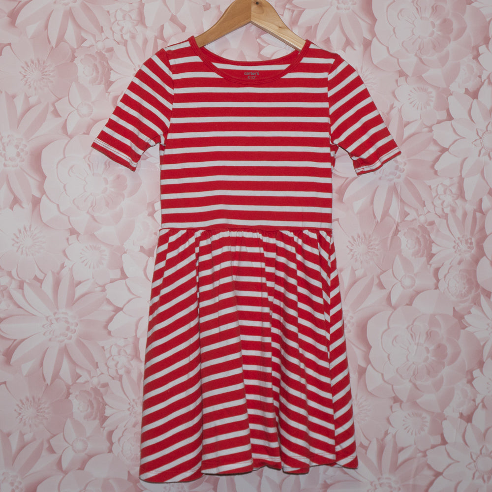 Red Striped Dress size 8