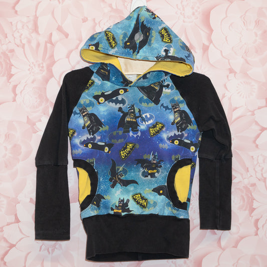 Batman Grow-with-me Hoodie Size 12m-3y