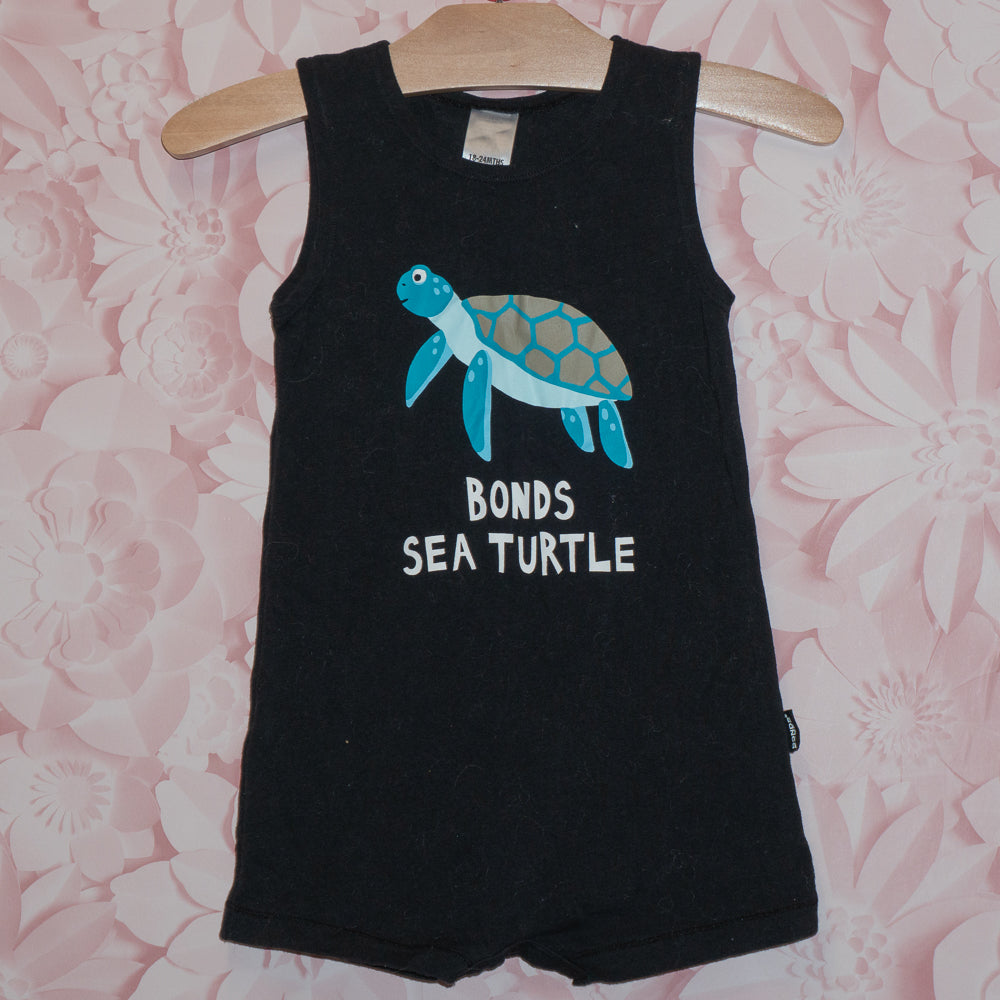 Bonds Turtle Shortie Romper Size 18-24m