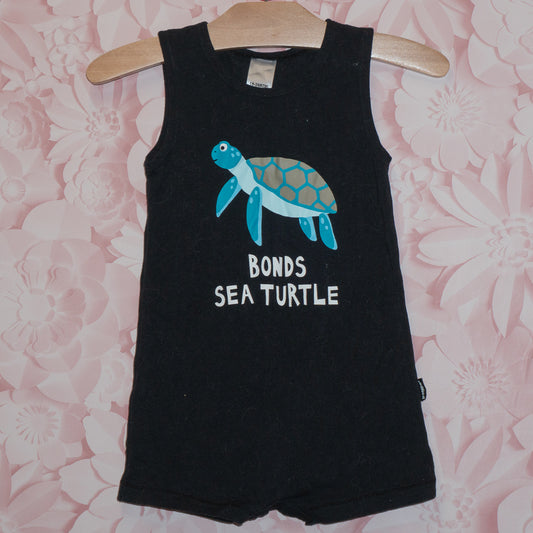 Bonds Turtle Shortie Romper Size 18-24m