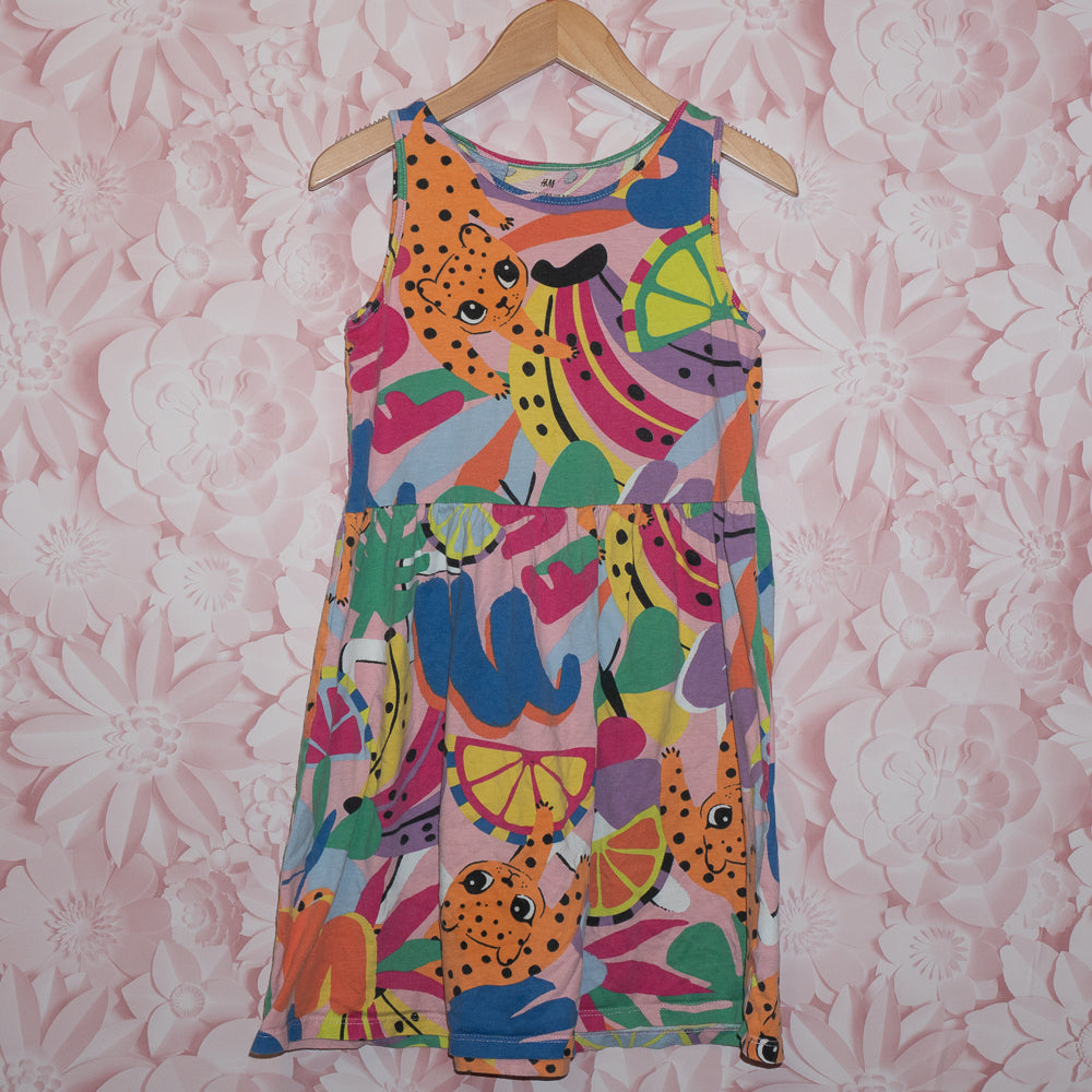 Colourful Cat Dress Size 8/10
