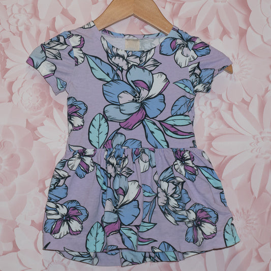Floral Onesie Dress Size 6-12m