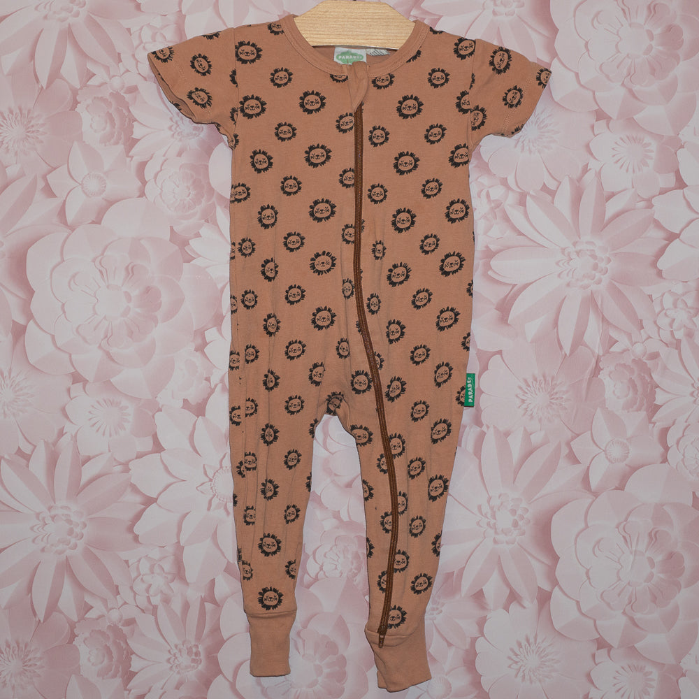 Lion Short Sleeve Romper Size 12-18m
