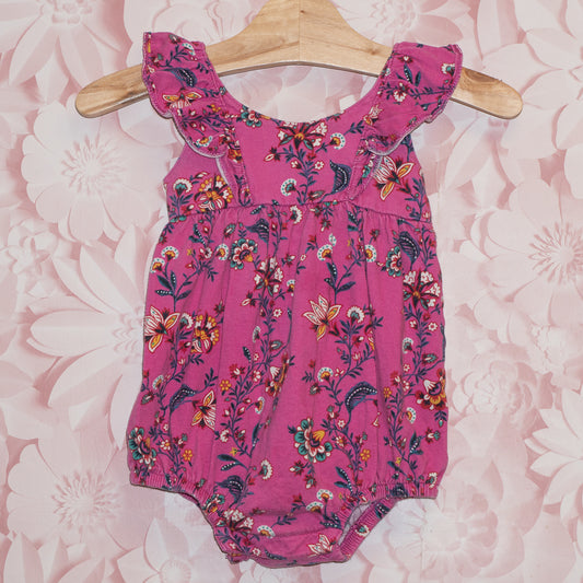 Ruffled Floral Romper Size 6-12m