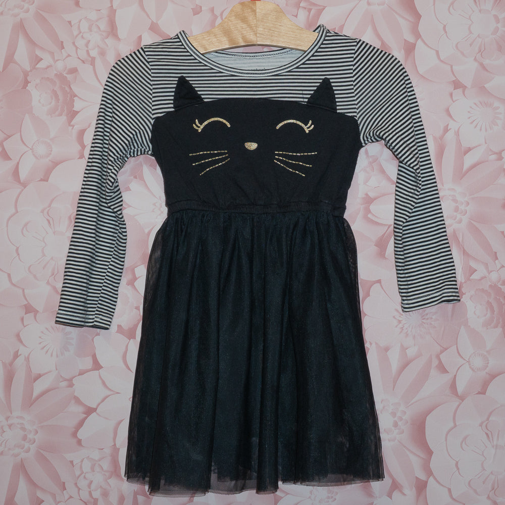 Striped Kitty Dress Size 4T