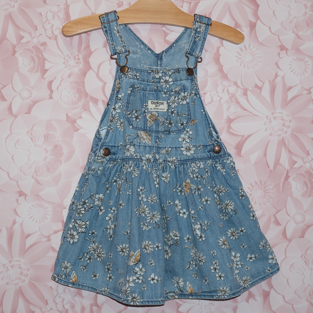 Print Denim Overall Dress Size 4T