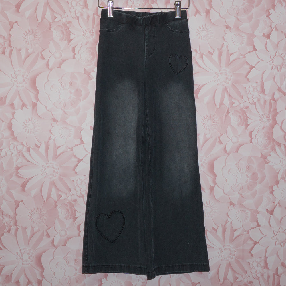 Pull-on Heart Pants Size 7-8