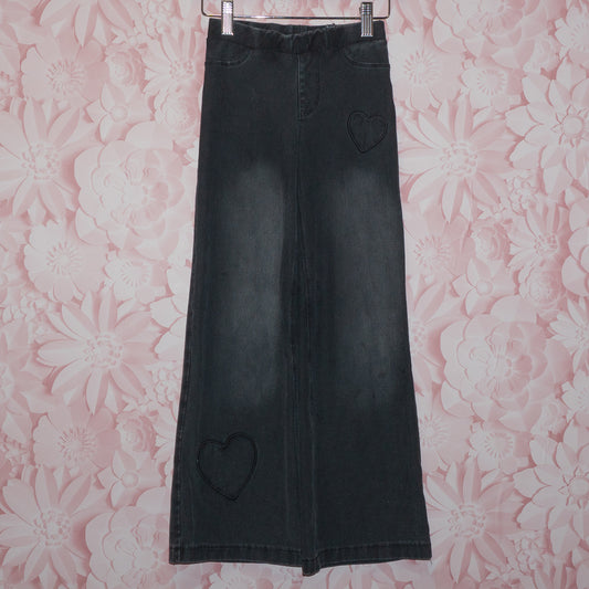 Pull-on Heart Pants Size 7-8