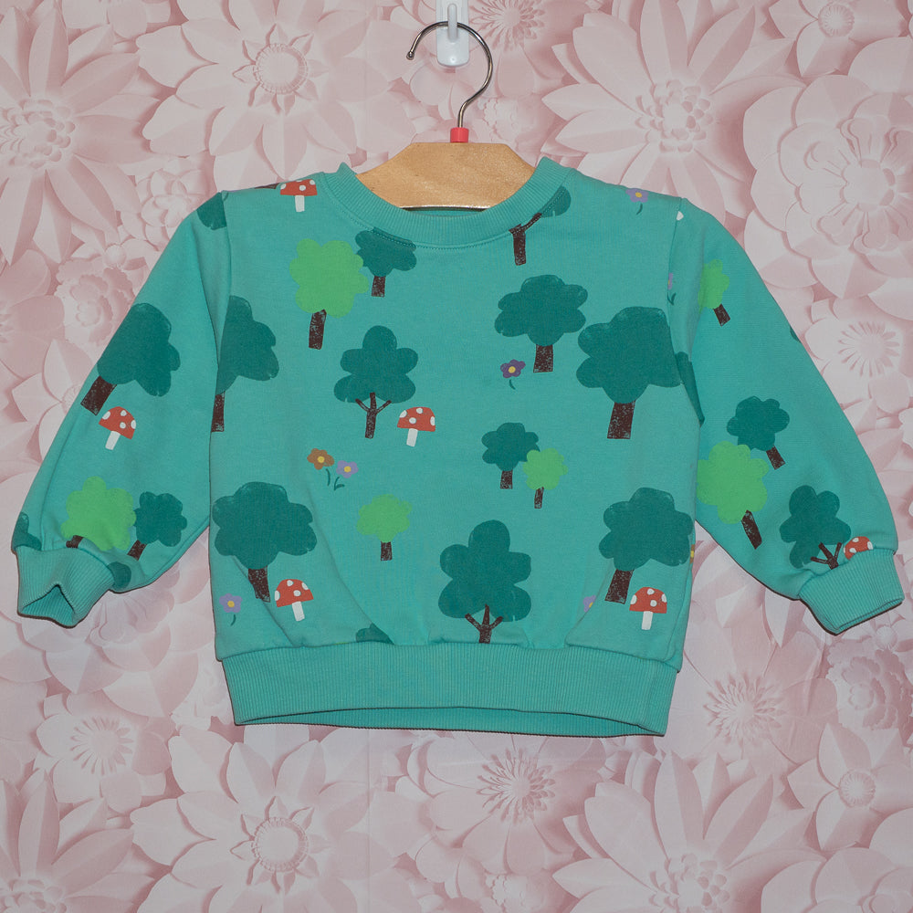 Tree & Mushroom Crewneck Size 3/4T