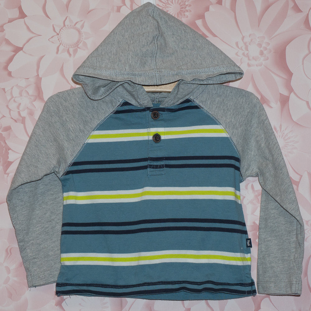 Hooded Striped Shirt Size 24m