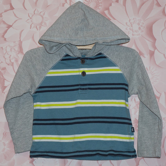 Hooded Striped Shirt Size 24m