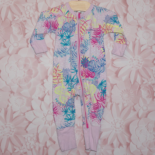 Pink Floral Bonds Wondersuit Size 3-6m