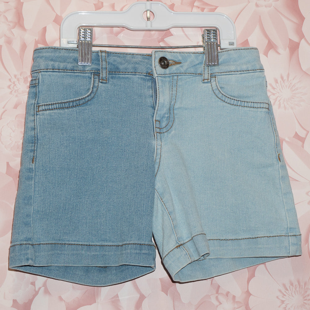 Two-Tone Denim Shorts Size 7