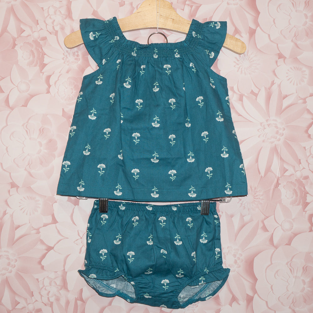 NWT Green Floral Dress Size 24m