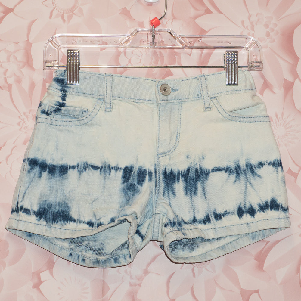 Acid Wash Tie Dye Denim Shorts Size 6x/7