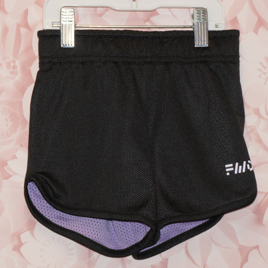Black/Purple Reversible Shorts Size 6