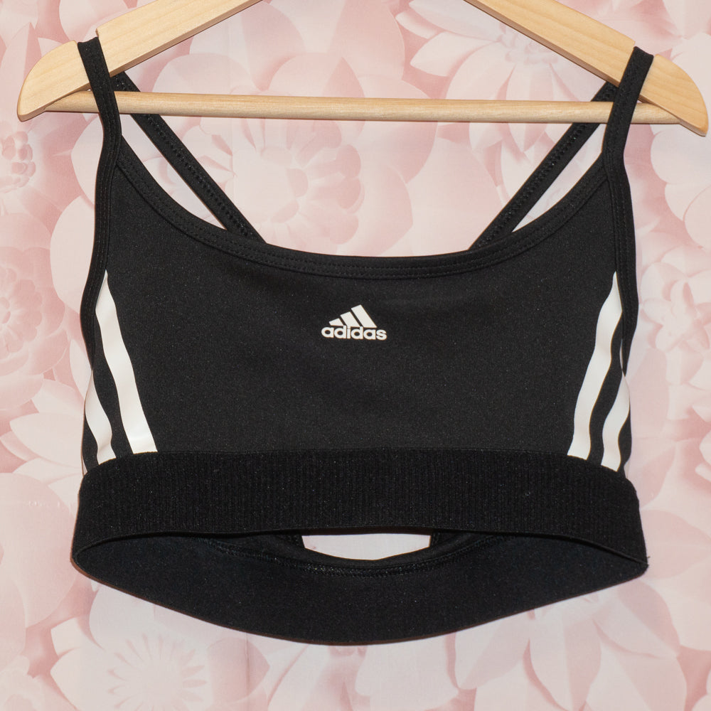 Adidas Black Sports Bra Size 7/8