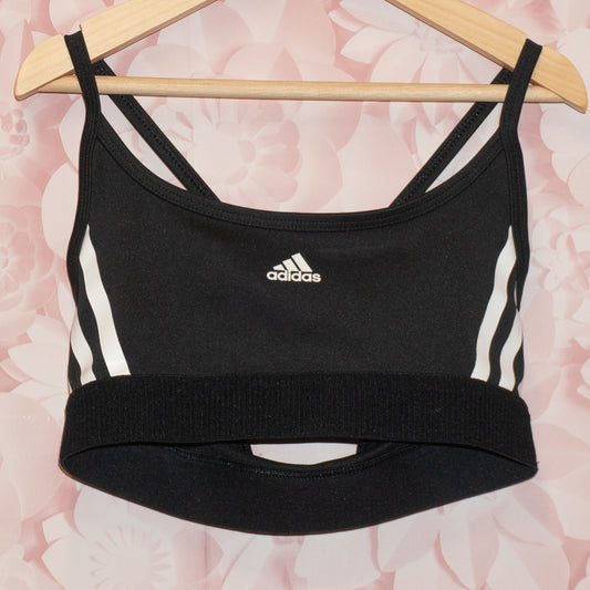 Adidas Black Sports Bra Size 7/8