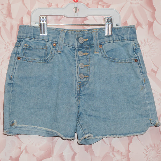 Light Snap-Fly Denim Shorts Size 8