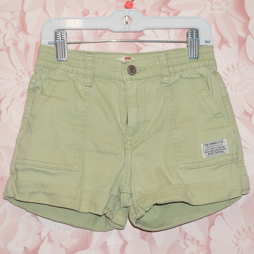 Green Canvas Shorts Size 8