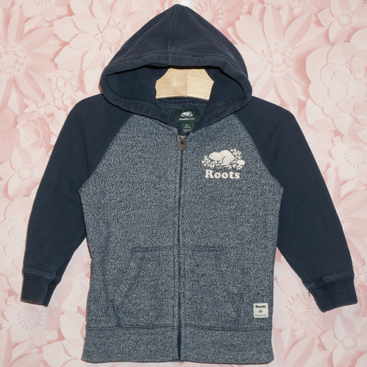 Navy Roots Zip Hoodie Size 5T
