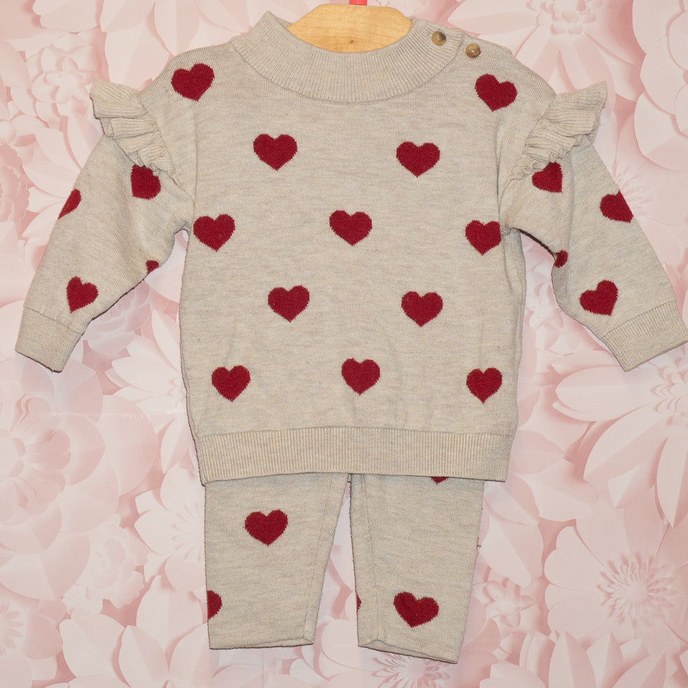 Heart Knit Set Size 6m