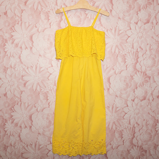 Yellow Eyelet Romper Size 9