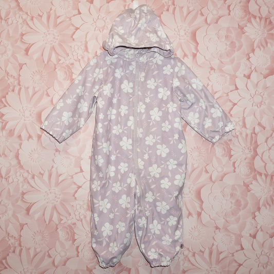 Floral Lined Rain Suit Size 18m