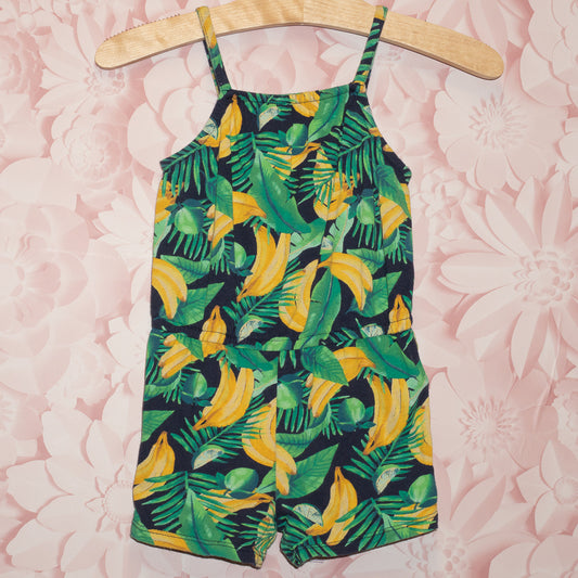 Banana Shortie Romper Size 2T