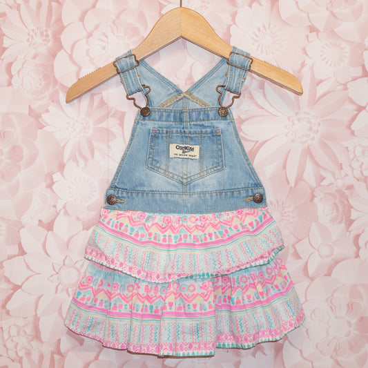 Pastel Skirt Overall Dress Size 18m