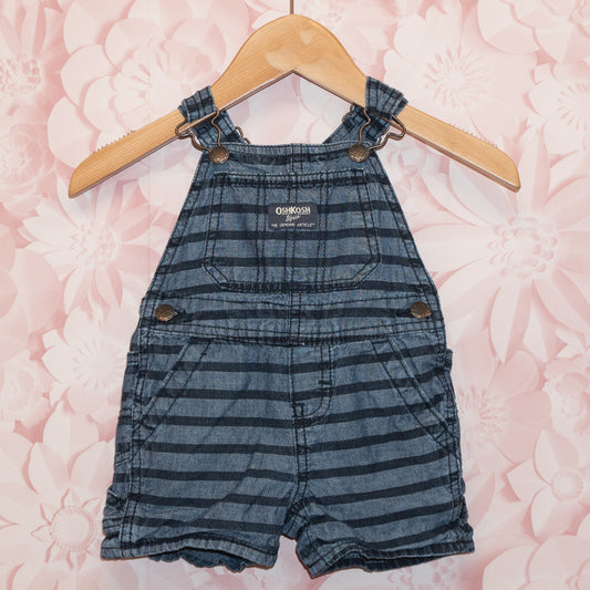 Striped Shortie Overalls Size 9m