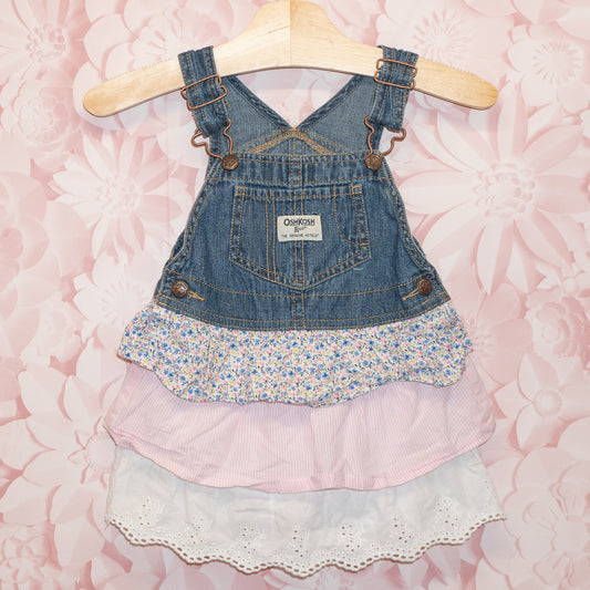 Layered Overall Dress Size 24m