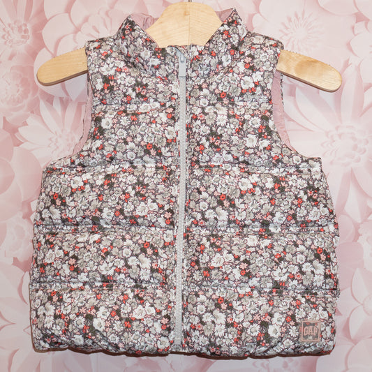 Floral Down-Filled Vest Size 3Y