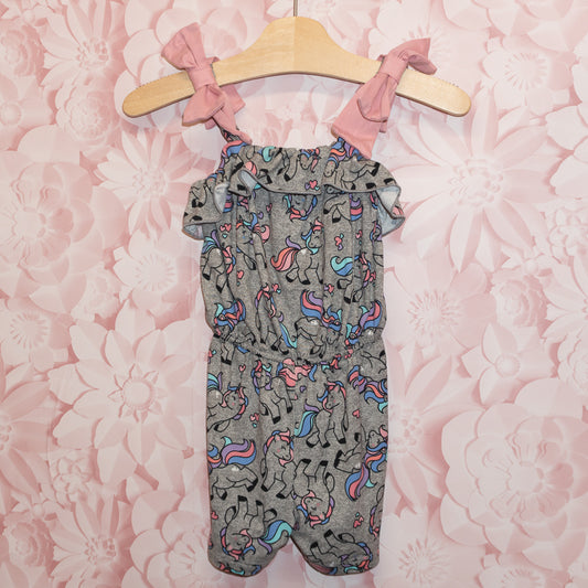Unicorn Shortie Romper Size 4T