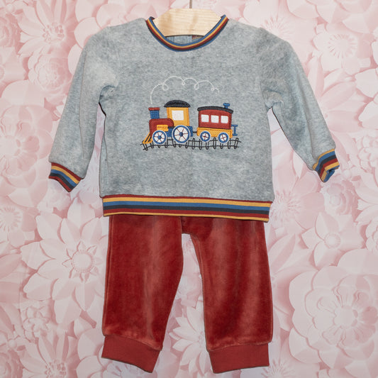 Velour Train Suit Size 12m
