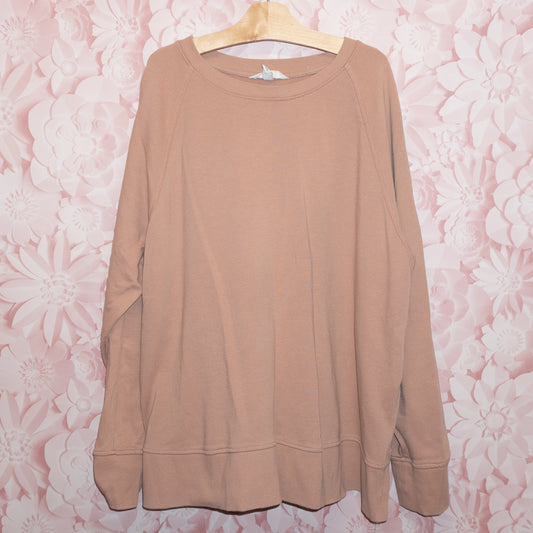 Tan Crewneck Materntiy/Nursing Sweatshirt Size XL