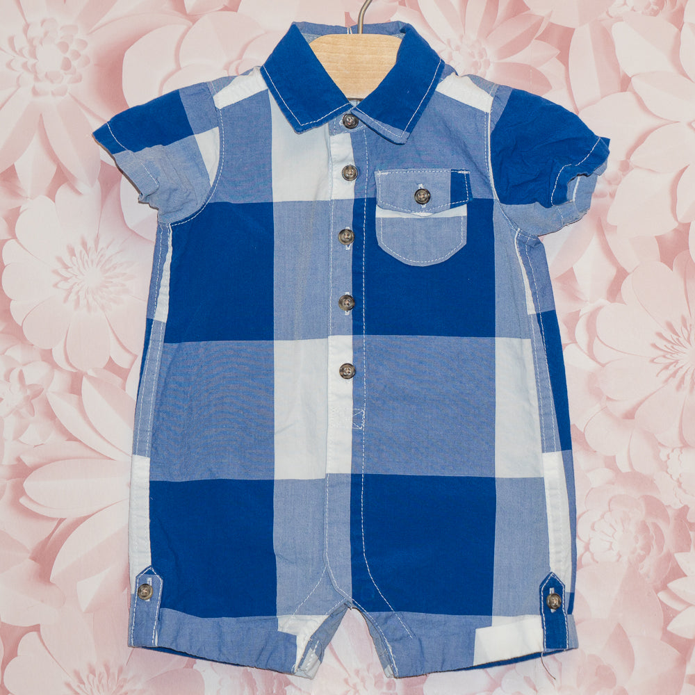 Plaid Shortie Romper Size 0-3m