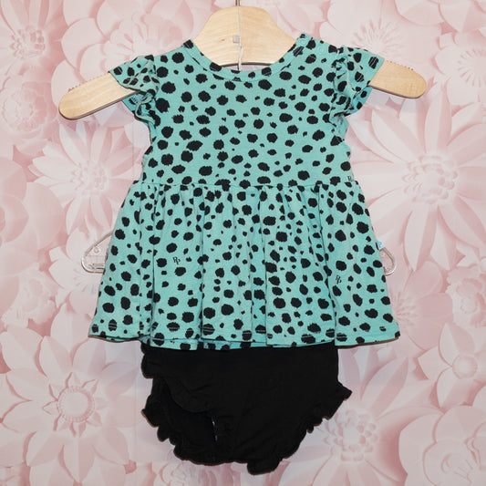 Bamboo Blue Spot Bummie Set Size 3-6m