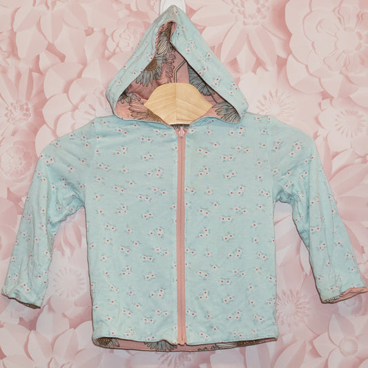 Reversible Bamboo Zip Hoodie Size 12-18m (Estimated)