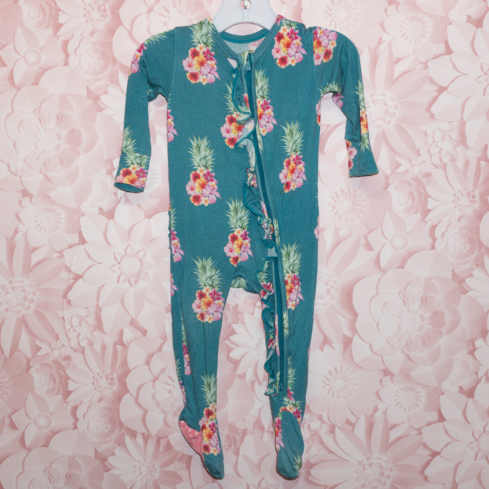 Bamboo Floral Pineapple Sleeper Size 6-9m