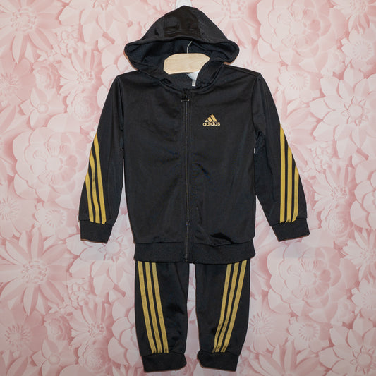 Black and Gold Adidas Set Size 3T