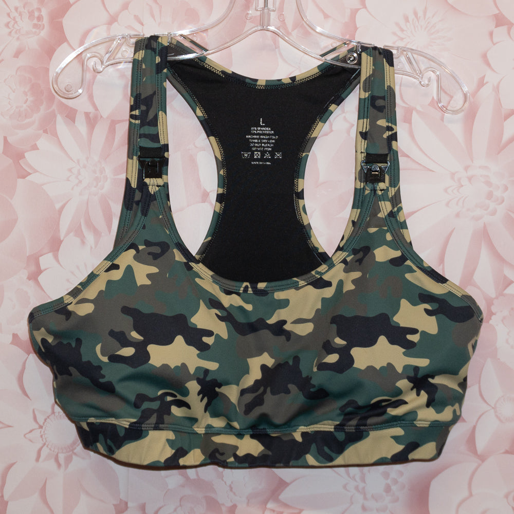Camo Maternity/Nursing Sports Bra Size L