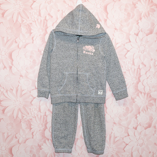 Roots Heather Grey Pink Set Size 5T