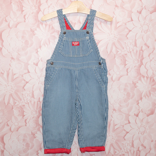Striped Overalls Size 24m