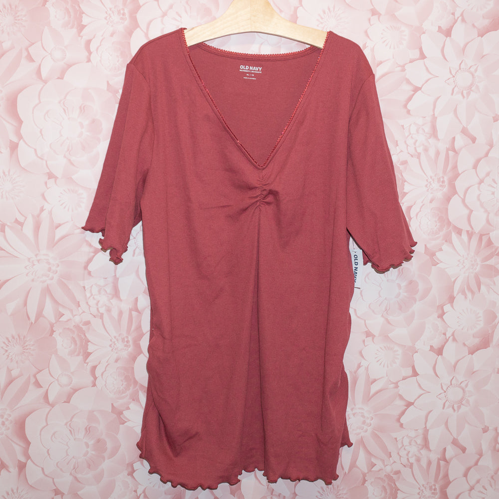 NWT Ribbed Maternity Tee Size XL