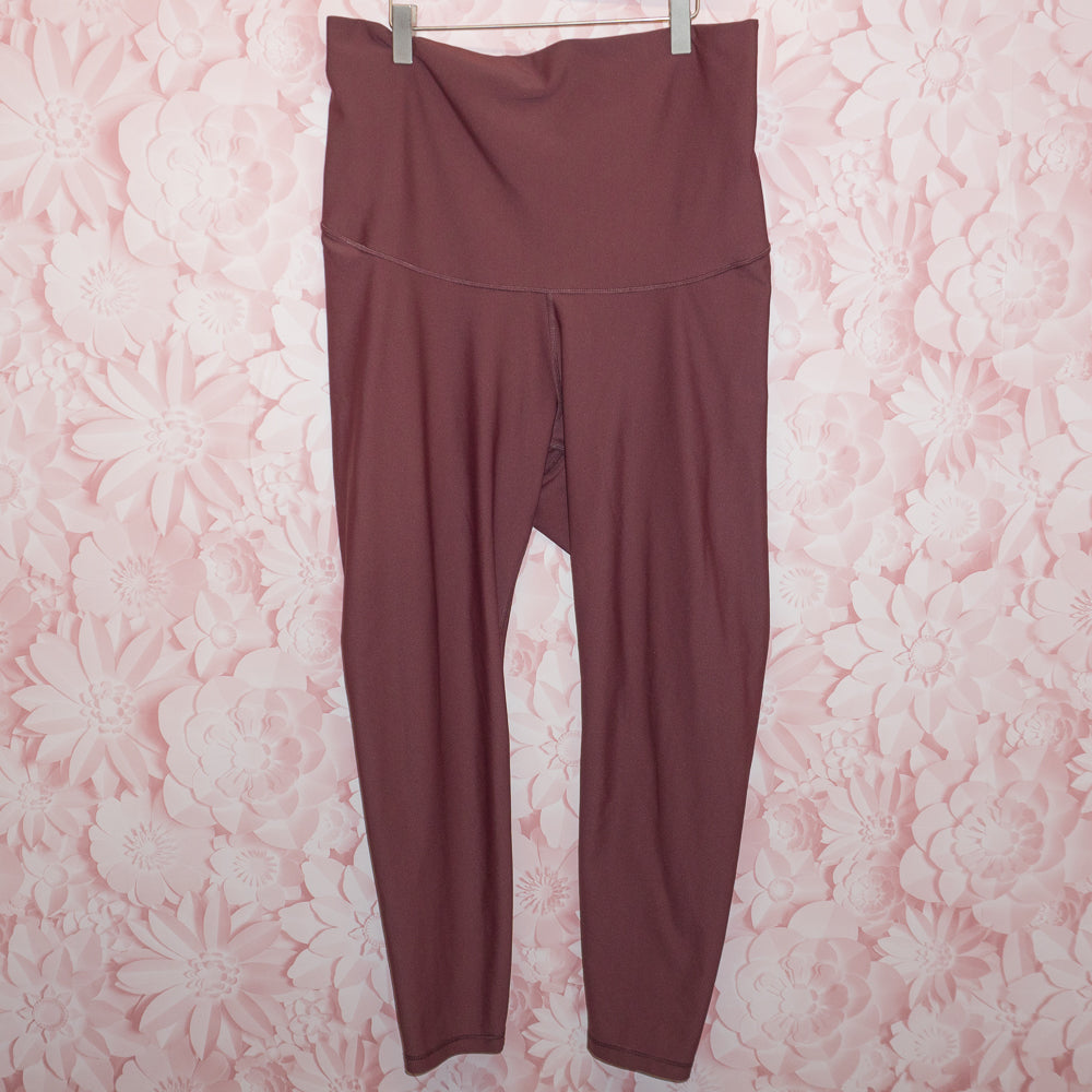 Brown Athletic Maternity Leggings Size XL