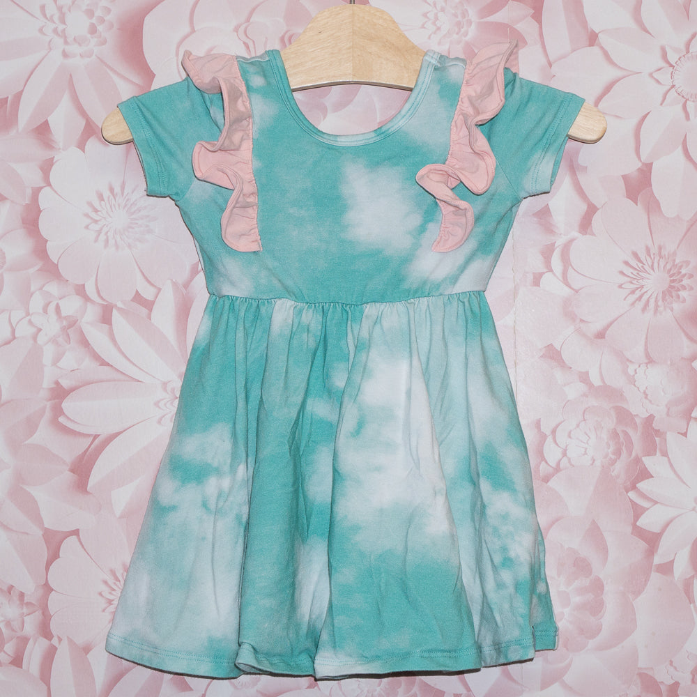 Ruffled Mottled Dress Size 6-12m